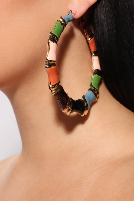 Silver Cubic Zirconia Multi-Coloured Hoop Earrings | 0120833 | Beaverbrooks  the Jewellers